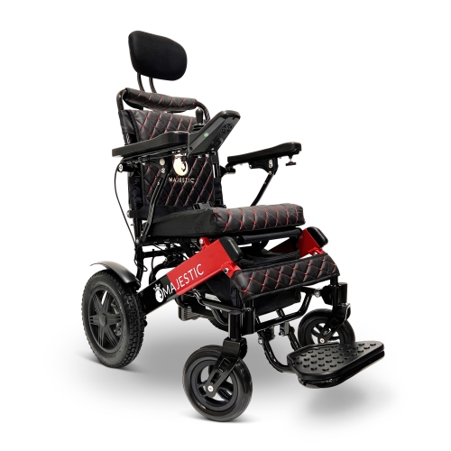 MAJESTIC  Iq-9000 Airline Approved Luxury Electric Wheelchair | Auto Recline, Lcd Joystick, Foldable, Up to 30 Km Range, Ultra-Light | 20’’ Seat