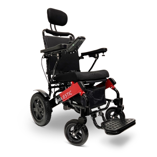 MAJESTIC  Iq-9000 Airline Approved Luxury Electric Wheelchair | Auto Recline, Lcd Joystick, Foldable, Up to 30 Km Range Ultra-Light | 20’’ Seat