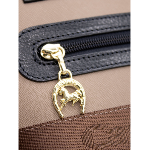 Cavalinho Club for Her Backpack DarkNavy / Tan - Leather and Canvas