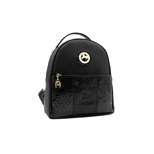 Cavalinho Honor Backpack Black - Leather and Canvas