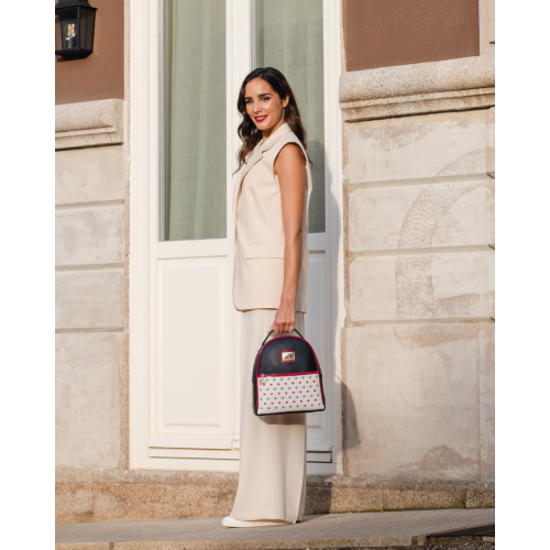 Cavalinho Limited Edition Love Yourself Backpack Navy / White / Red - Leather and Canvas