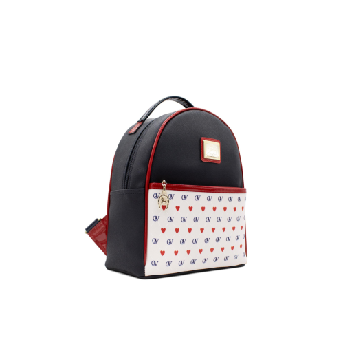 Cavalinho Limited Edition Love Yourself Backpack Navy / White / Red - Leather and Canvas