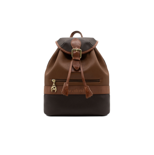 Cavalinho Club for Her Backpack Brown / SaddleBrown - Leather and Canvas
