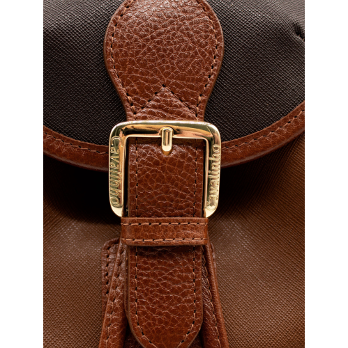 Cavalinho Club for Her Backpack Brown / SaddleBrown - Leather and Canvas