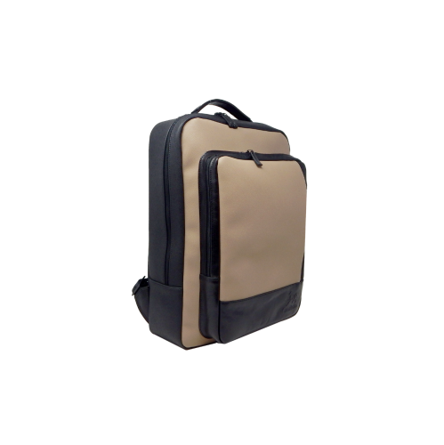 Cavalinho Club for Him Backpack Tan / Black - Leather and Canvas