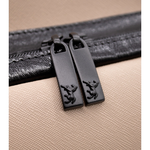 Cavalinho Club for Him Backpack Tan / Black - Leather and Canvas