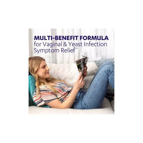 AZO Yeast Plus Dual Relief, Yeast Infection + Vaginal Symptom Relief - 60ct, 2-Pack