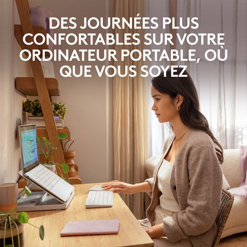 Ensemble bureau escamotable Casa de Logitech avec support pour portable, clavier et pavé tactile pour portable/MacBook (10 à 17 po) - Nordique