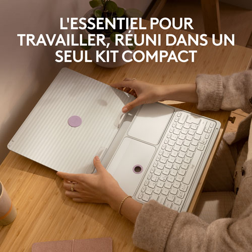 Ensemble bureau escamotable Casa de Logitech avec support pour portable, clavier et pavé tactile pour portable/MacBook (10 à 17 po) - Nordique