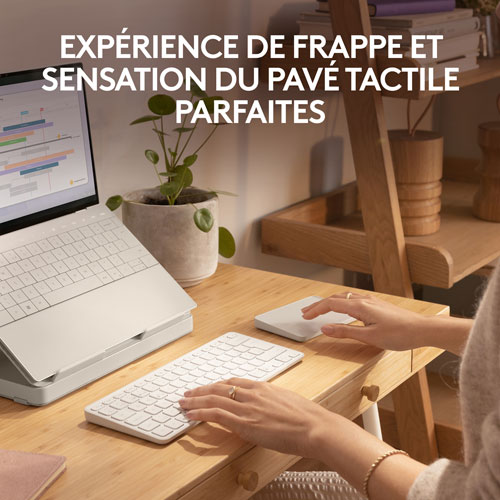Ensemble bureau escamotable Casa de Logitech avec support pour portable, clavier et pavé tactile pour portable/MacBook (10 à 17 po) - Nordique