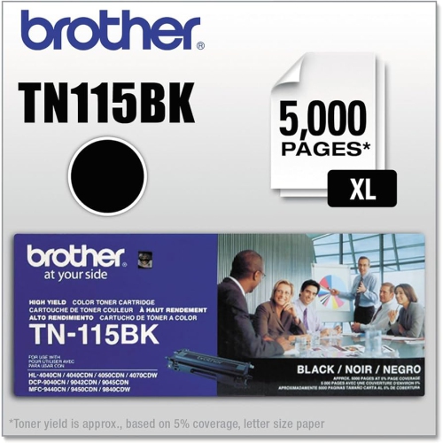 ** 365 DAYS WARRANTY **/ Brother TN-115BK, TN115BK. Black High-Yield Original Toner Cartridge, For: Brother DCP-9040MFC-9840 to By AZX-DEALS CANADA
