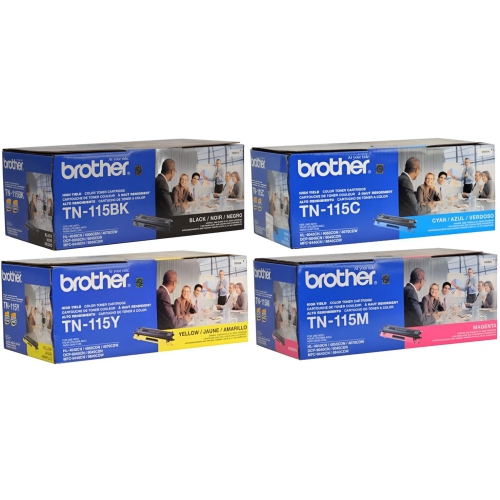 Image 1 of 3.. ** 365 DAYS WARRANTY **/ Brother TN-115BK / TN115BK, TN-115C / TN115C, TN-115Y / TN115Y, TN-115M/ TN115M. Original Toner. Full Set By AZX-DEALS