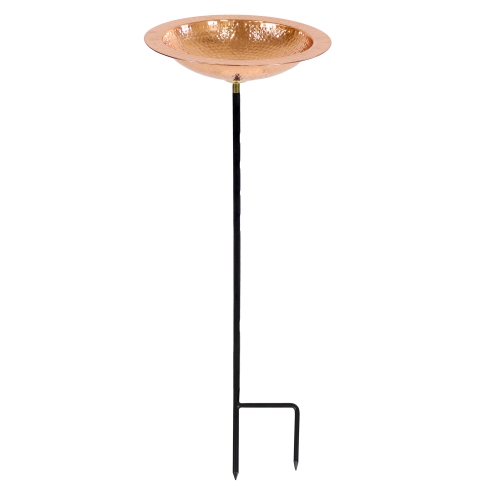 SUNNYDAZE DECOR  Sunnydaze Copper Hand-Hammered Standing Bird Bath Or Bird Feeder With Stake I love the design and durability of this bird feeder