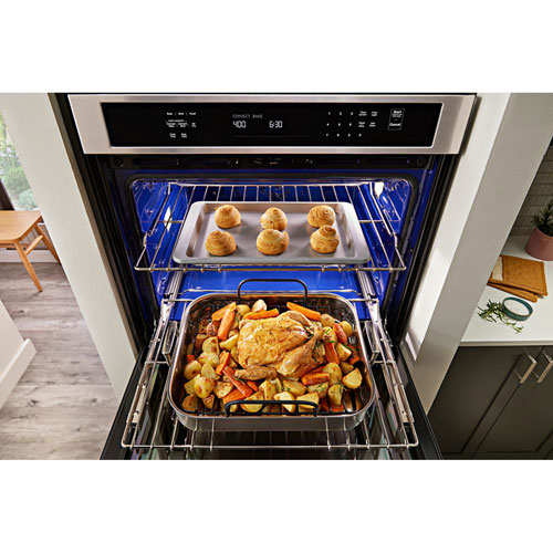 Kitchenaid 30" 6.4 Cu. Ft. Combination True Convection Electric Wall Oven -Stainless Steel
