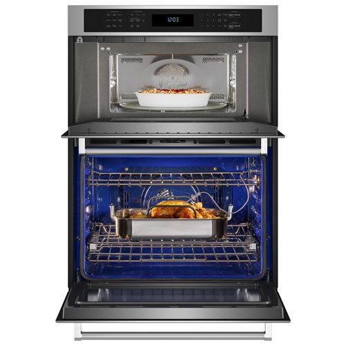 Kitchenaid 30" 6.4 Cu. Ft. Combination True Convection Electric Wall Oven -Stainless Steel