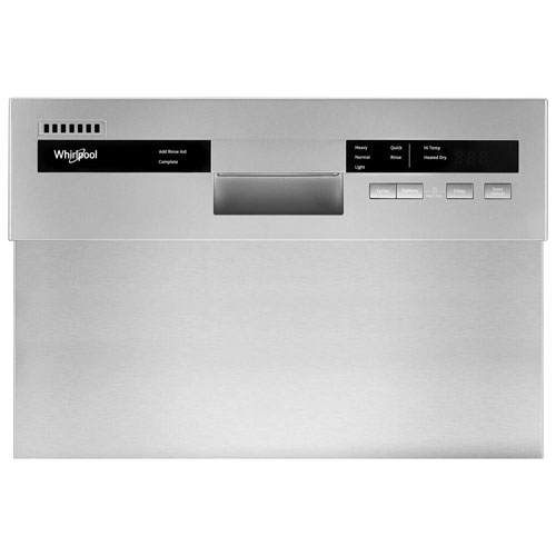 Whirlpool 18" 50dB Built-In Dishwasher with Stainless Steel Tub & Third Rack - Stainless Steel
