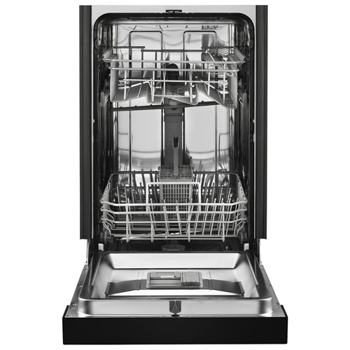 Whirlpool 18" 50dB Built-In Dishwasher with Stainless Steel Tub & Third Rack - Black