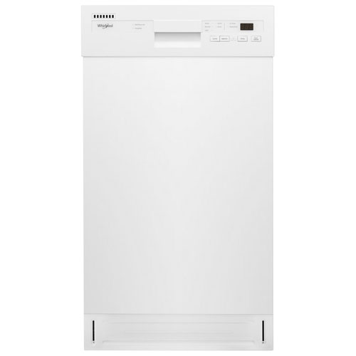Whirlpool 18" 50dB Built-In Dishwasher with Stainless Steel Tub & Third Rack - White
