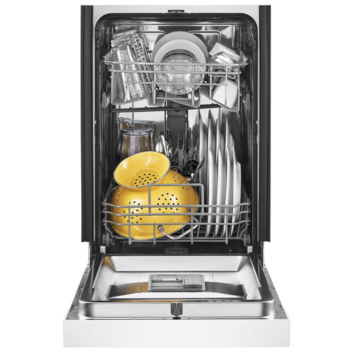 Whirlpool 18" 50dB Built-In Dishwasher with Stainless Steel Tub & Third Rack - White