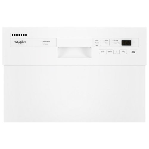 Whirlpool 18" 50dB Built-In Dishwasher with Stainless Steel Tub & Third Rack - White