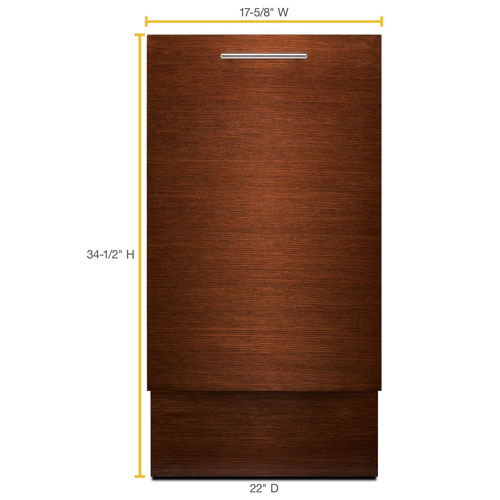Lave-vaisselle encastrable 18 po 50 dB à cuve en inox de Whirlpool - Prêt pour panneau