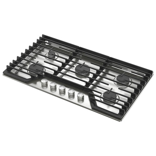 Surface de cuisson au gaz à 5 brûleurs de 36 po de Whirlpool - Acier inoxydable