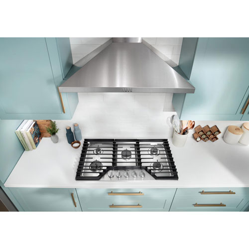 Surface de cuisson au gaz à 5 brûleurs de 36 po de Whirlpool - Acier inoxydable