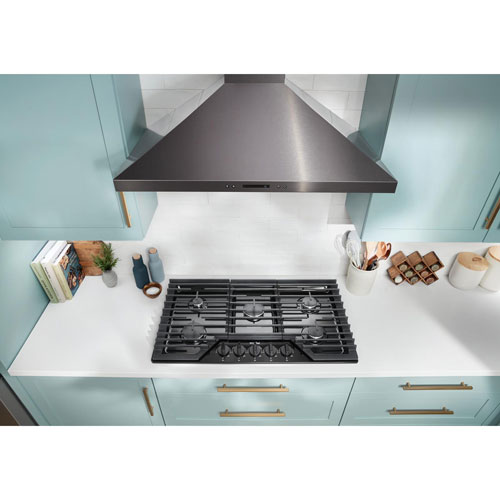 Surface de cuisson au gaz de 36 po à 5 brûleurs de Whirlpool - Noir