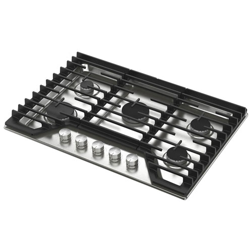 Surface de cuisson au gaz à 5 brûleurs de 30 po de Whirlpool - Acier inoxydable