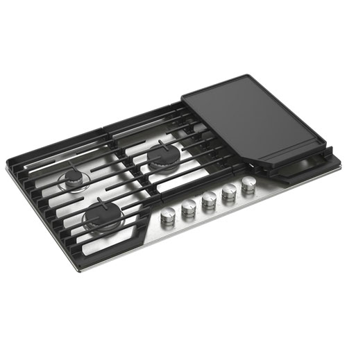Whirlpool 36" 5-Burner Gas Cooktop - Stainless Steel