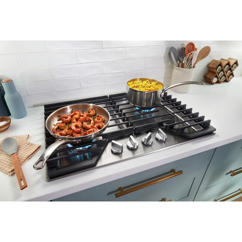 Whirlpool 36" 5-Burner Gas Cooktop (WCGK7536PS) - Stainless Steel