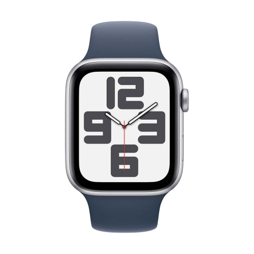 Apple Watch SE 40mm Silver Aluminum Case with Storm Blue Sport Band - Medium / Large (Brand New)