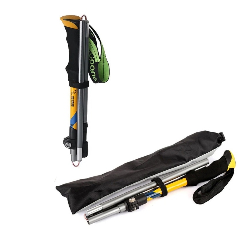 Bâton de randonnée réglable en aluminium pliable avec canne de randonnée d'axGear