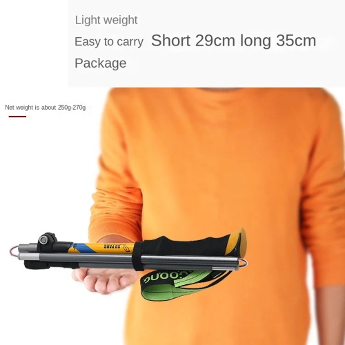 Bâton de randonnée réglable en aluminium pliable avec canne de randonnée d'axGear