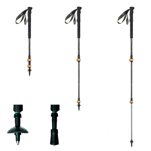 axGear Trekking Pole Adjustable Hiking Stick Collapsible Walking Cane Carbon Fiber