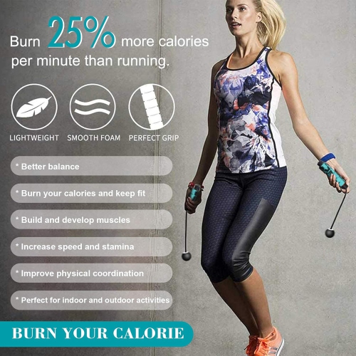 axGear Ropeless Jump Rope Weight Adjustable Fitness Workout Sport Skipping Cordless