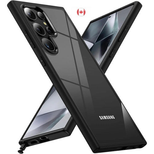 Ultra-Slim Military-Grade Shockproof Case for Samsung Galaxy S24 Ultra - Anti-Yellowing, Wireless Charging Compatible - Full Bumper Cover - Black