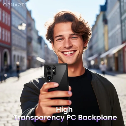 Ultra-Slim Military-Grade Shockproof Case for Samsung Galaxy S24 Ultra - Anti-Yellowing, Wireless Charging Compatible - Full Bumper Cover - Black