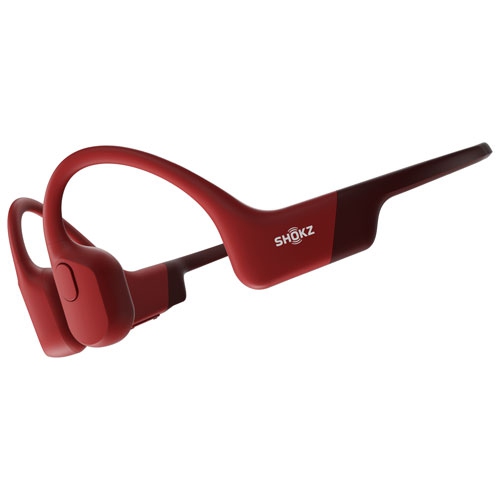 Shokz OpenRun Bone Conduction Bluetooth Headphones Red