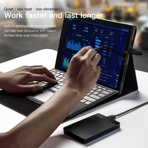 UnionSine 1TB Ultra Slim Portable External Hard Drive USB3.0 HDD Storage for PC,Mac, Desktop, Laptop