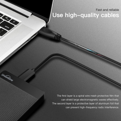 UnionSine 1TB Ultra Slim Portable External Hard Drive USB3.0 HDD Storage for PC,Mac, Desktop, Laptop