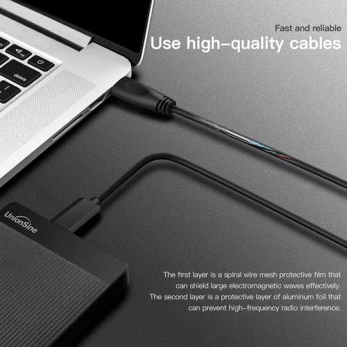 UnionSine 1TB Ultra Slim Portable External Hard Drive USB3.0 HDD Storage for PC,Mac, Desktop, Laptop