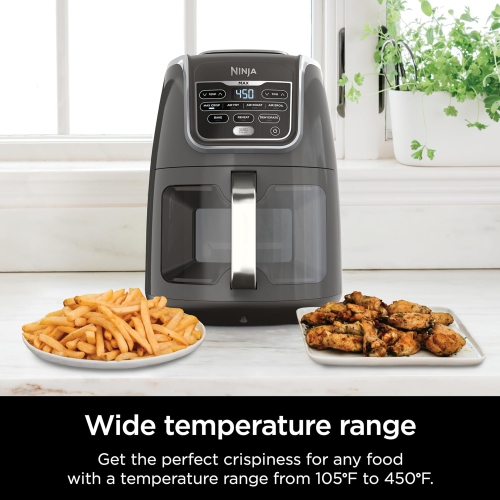Ninja EzView Air Fryer Max XL, 5.5-QT Capacity, 7 functions: Max Crisp, Air Roast, Bake, Reheat, Dehydrate, and more, up to 450°F