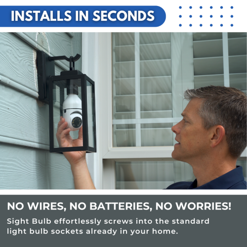 i Sight Bulb Indoor/Outdoor Wi-Fi HD Security Camera - White