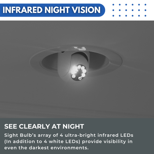 i Sight Bulb Indoor/Outdoor Wi-Fi HD Security Camera - White