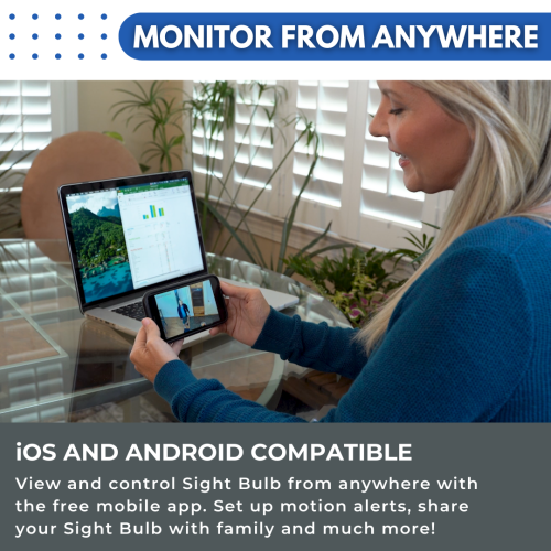 i Sight Bulb Indoor/Outdoor Wi-Fi HD Security Camera - White