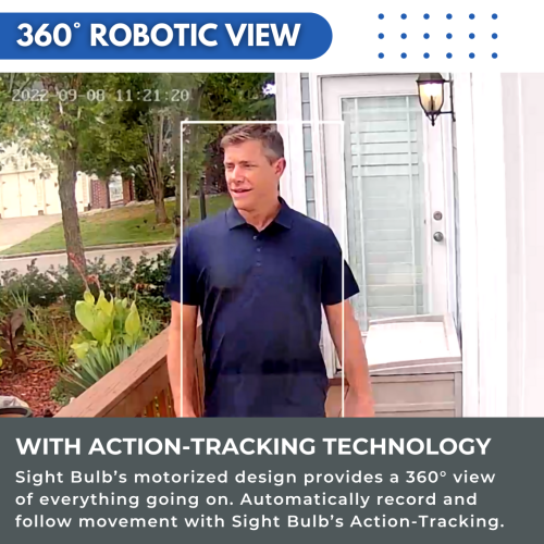 i Sight Bulb Indoor/Outdoor Wi-Fi HD Security Camera - White