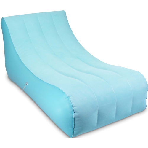 Image 1 de 6.. Chaise longue gonflable en tissu Oxford de Cloud pour piscine - 52 po - Bleu