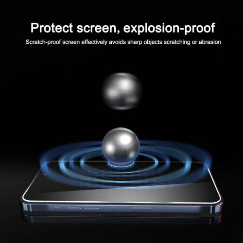 Protecteur d'écran iPhone 15 Pro Max [paquet de 3] + protecteur d'objectif d'appareil photo - compatible avec les étuis, verre trempé, installation