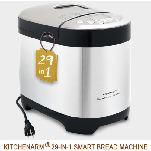 Machine à pain intelligente 29-en-1 de KitchenAid avec réglage sans gluten machine à pain 2LB 1,5LB 1LB avec cycle maison - machine à pain en acier